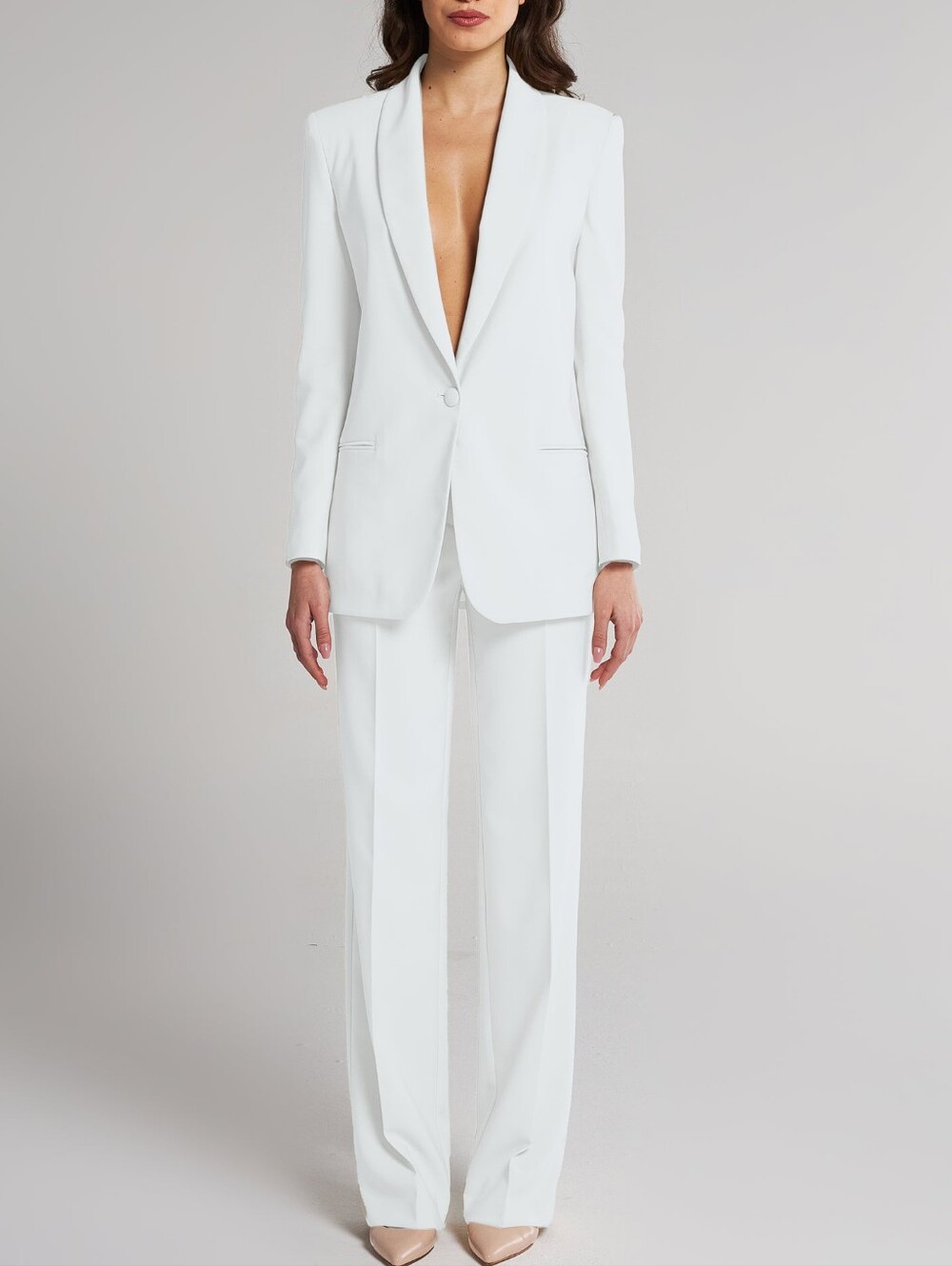 Brand New White 2 Piece Pant Suit